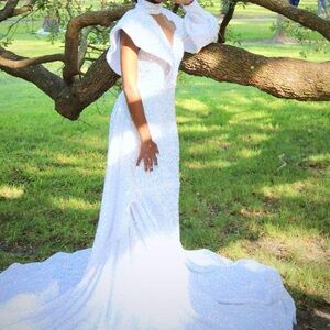 Elegant White Evening Gown